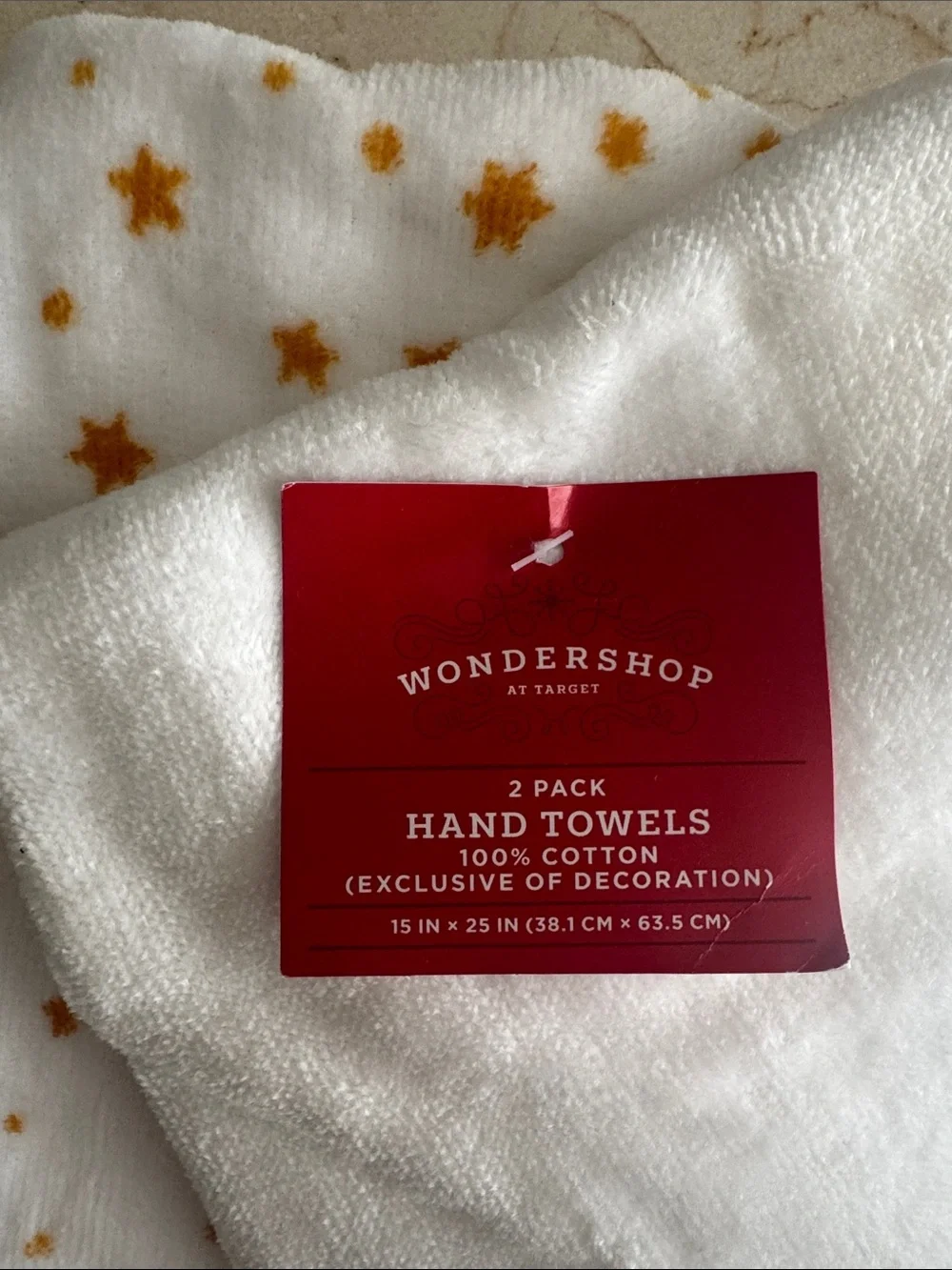 Wondershop Hand Towels with Polar Bear Embroidery and Yellow Stars ⭐️ 2 pack NWT